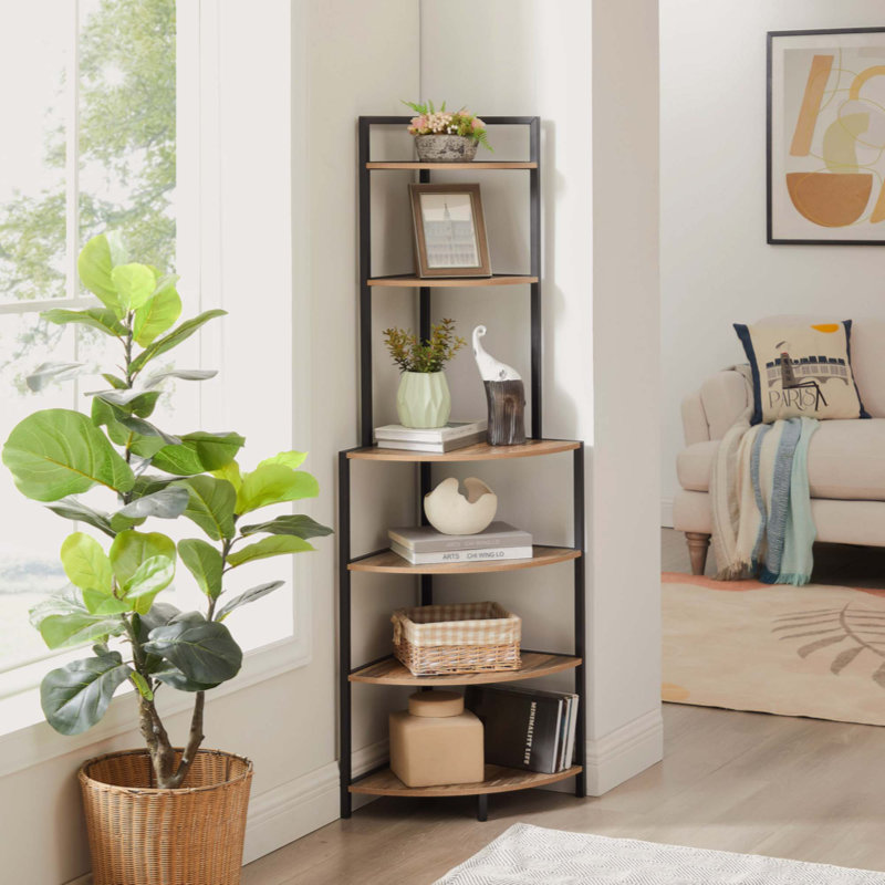 Étagère en bois à 6 niveaux, Brun
