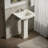 Archer 24" Rectangular Pedestal Bathroom Sink with Widespread Faucet Holes-3639118-2577028