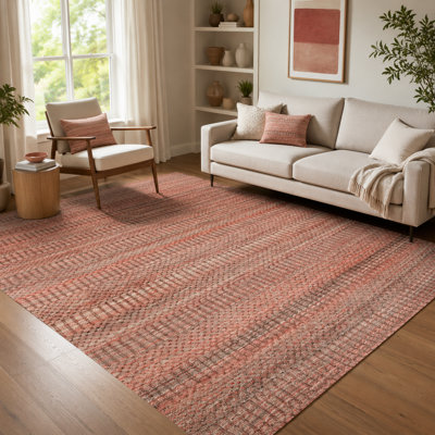 Tapis tissé à la main | Tapis en laine et bambou en soie moderne | Tapis d'intérieur rouge 4 mm