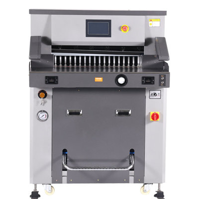 Electric Hydraulic Paper Cutter, Heavy Duty Paper Cutter Machine 26" /660.4mm Cutting Width, 3.14"/80mm Cutting Thickness, Electric Paper Trimmer with 7" Touchscreen Numerical Control