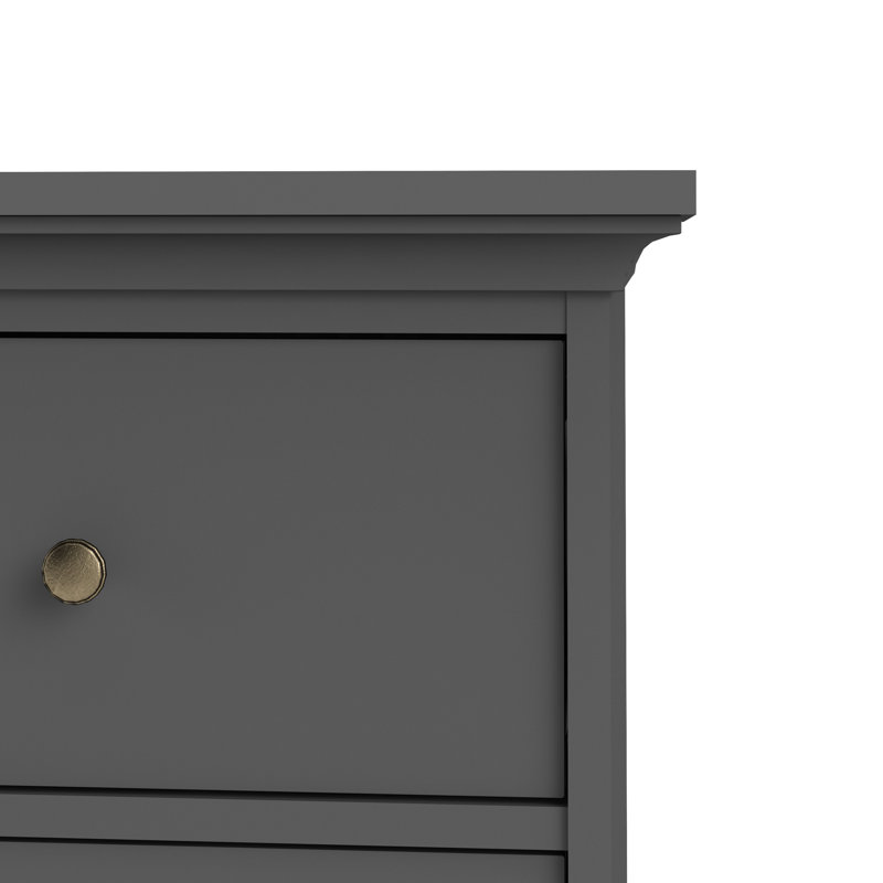 Woodburn Bedside Table, Matte Grey