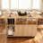 47" Foldable Kitchen Island on Wheels