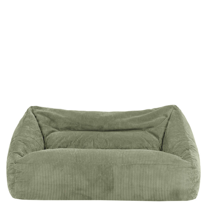 Icon Adult Corduroy Refillable Bean Bag Sofa, Green