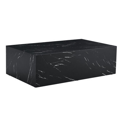 Modern MDF Coffee Table With Marble Pattern, Stylish And Durable Design