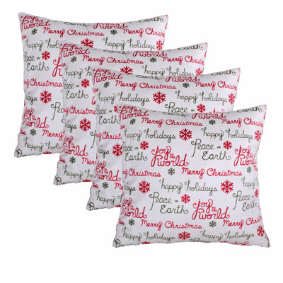 Christmas Holiday Words Throw Pillow