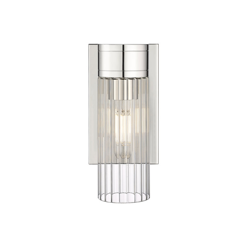 Applique murale 11 po Empire, Transparent, H 9,5 po x l 5,5 po x P 3,13 po, Nickel poli