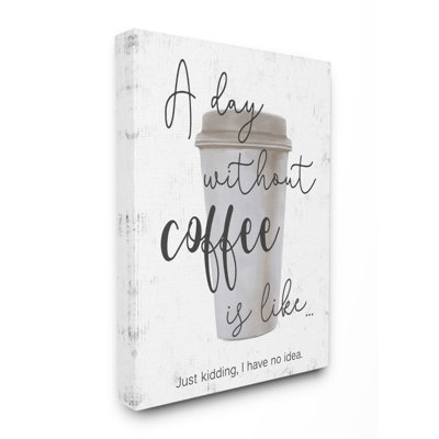 «Never A Day Sans Coffee», citation de café «Morning» par Daphne Polselli - impression