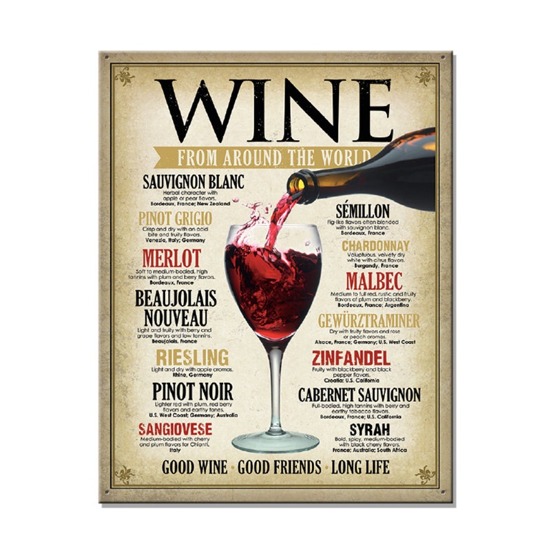 Wine Wall Art: Metal Food And Beverage Wall Decor