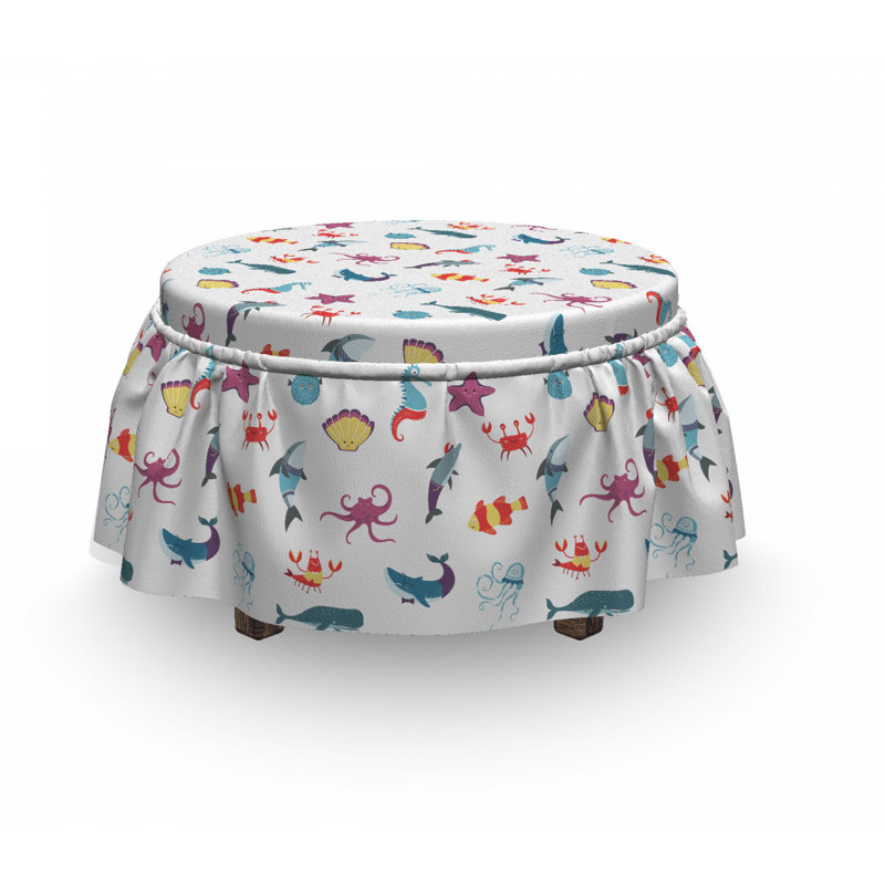 Box Cushion Ottoman Slipcover