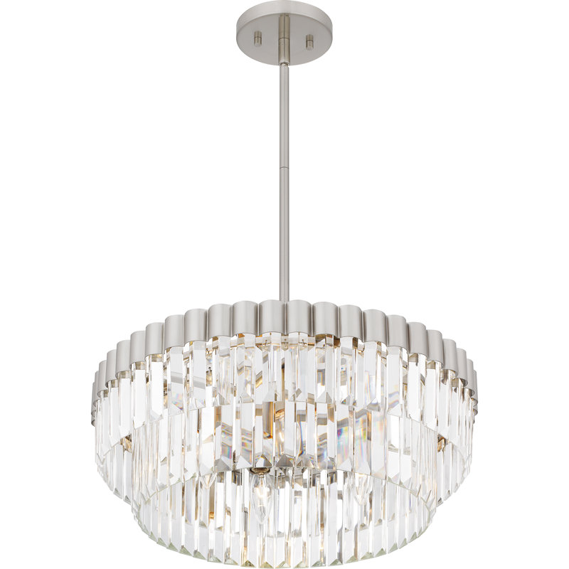 Luminaire suspendu 4 lumières Starlight, Nickel brossé