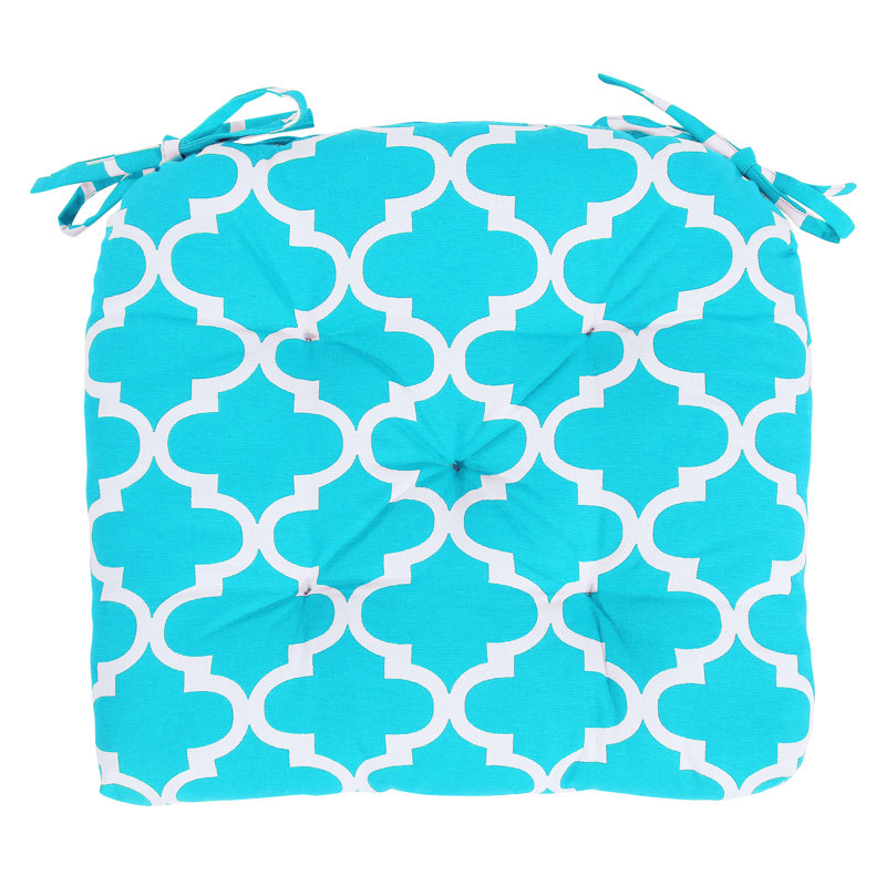 Outdoor 3'' Dining Chair Chair Pad, Turquoise