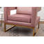 Fauteuil d'appoint contemporain rembourré, rose-149088788