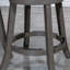 De tabouret de comptoir, finition patinée, assise en tissu gris anthracite-464596956