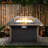 Outdoor Propane Fire Pit Table, Glass Wind Guard, 50,000 BTU, Tank Hideaway