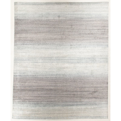 Tapis blanc / lilas tissé à la main Modern