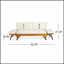 Lit de jour en bois d'acacia durable avec siège à lattes, bordure croisée et revêtement imperméable pour une utilisation polyvalente-362425176-362425172