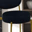 Tabouret de bar rembourré avec cadre en métal (ensemble de 2)-101503566