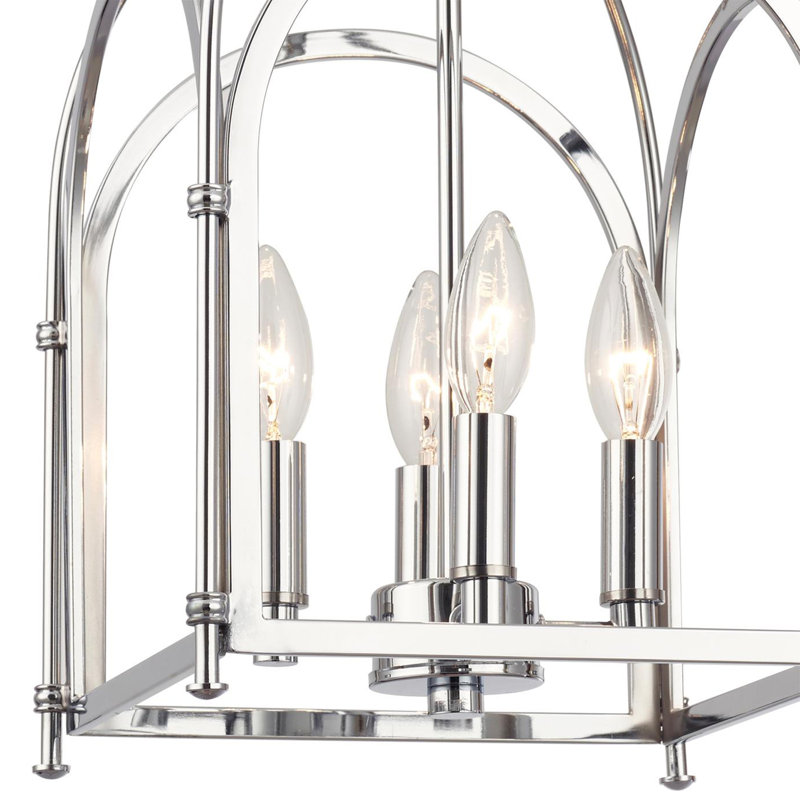 Luman 4 - Light Polished Chrome Lantern Pendant