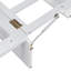 Grand lit en blanc, espace spacieux, deux finitions disponibles, grand tiroir de rangement, matériaux, lit à finition blanche facile à assembler, armoire convertible, pin et cadre, utilisation durable, 450 lb-136597511