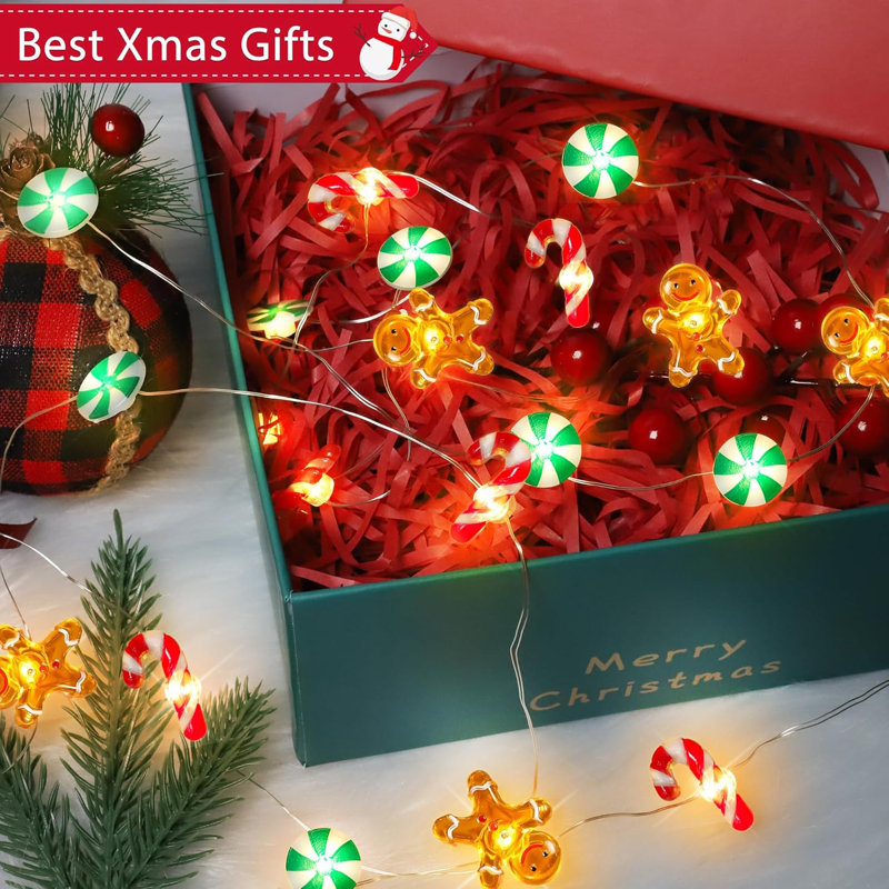 Decorations Gingerbread Man String Lights