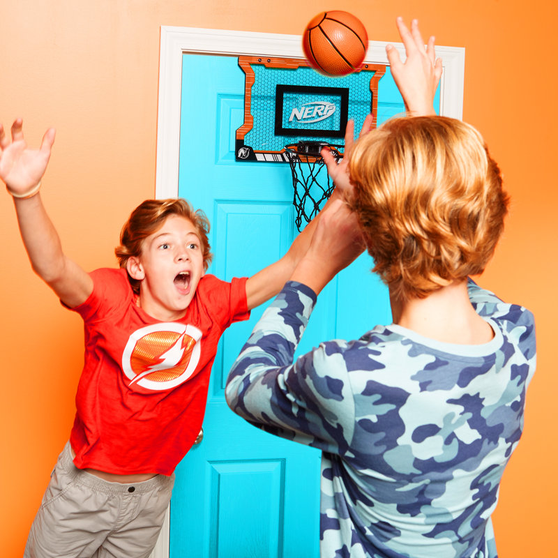 Orange Mini Basketball Hoop Set with Steel Rim