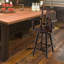 Tabouret de bar pivotant en bois massif de 29 po