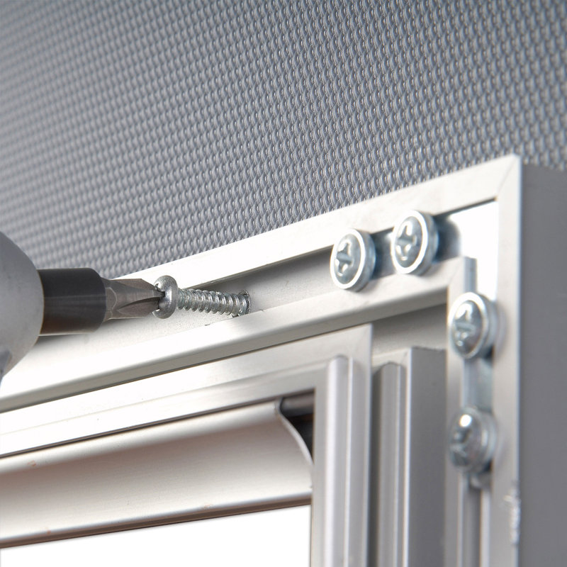 Large Silver Aluminum Enclosed Magnetic Bulletin Board with Lock & Key