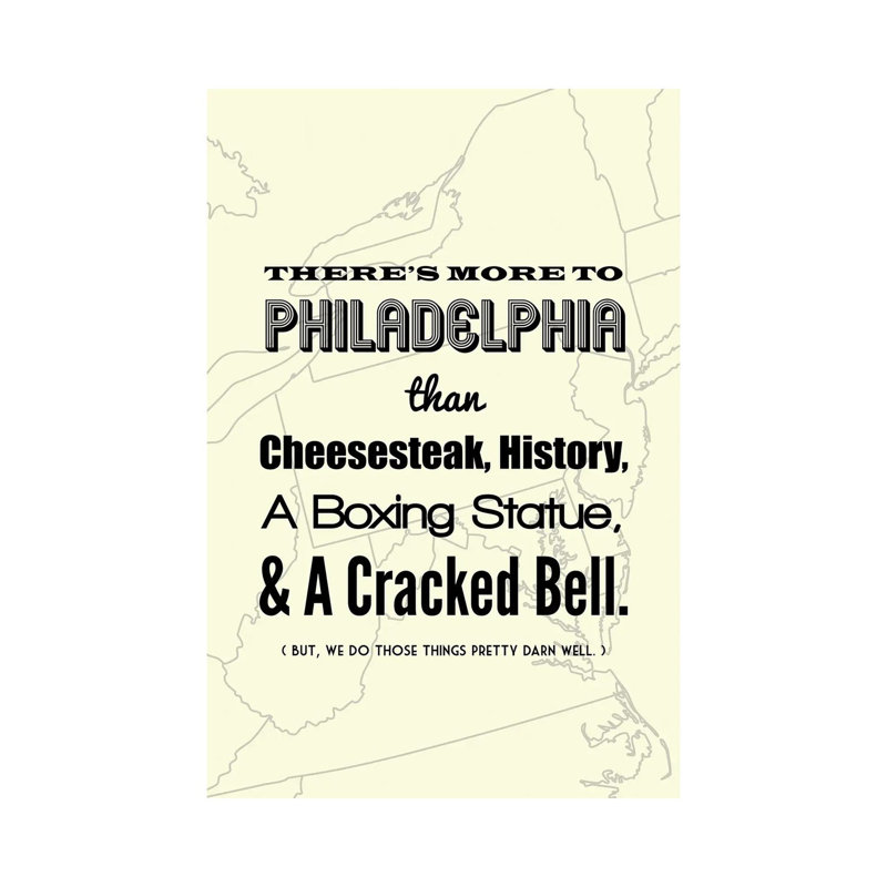 There's More To Philadelphia - Light by Benton Park Prints - Wrapped Canvas Print, 20.32 cm H x 30.48 cm W