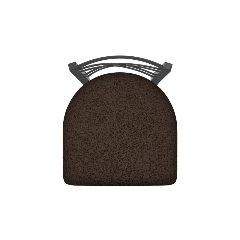 Catalina 18'' H Upholstered Metal Side Chair, Vinyl-Rein Coffee, Pewter
