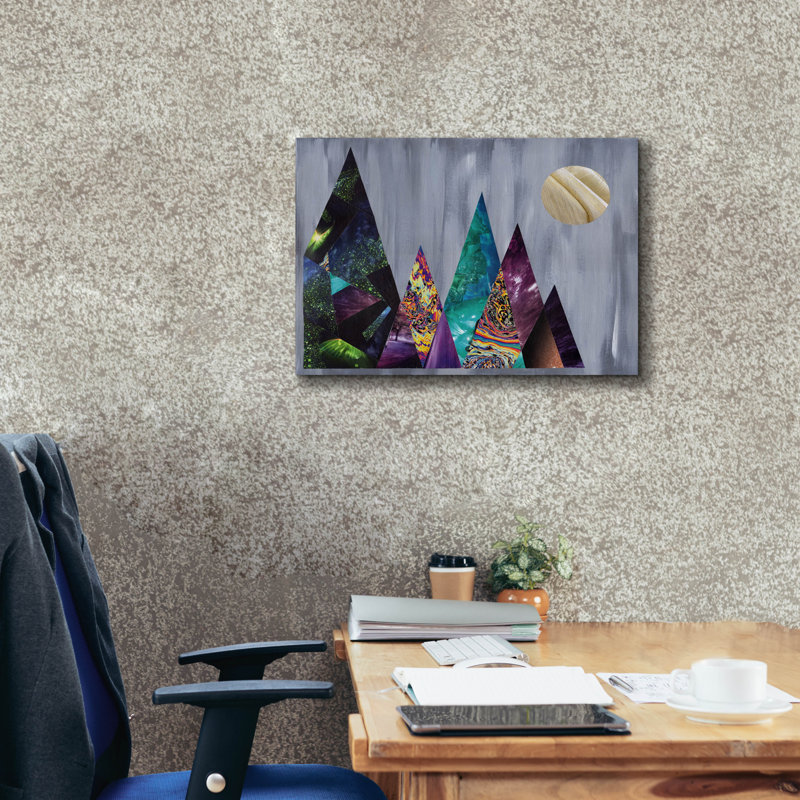 «Mountains» par Artpoptart, art mural sur toile, H 20 po x l 24 po x P 0,75 po