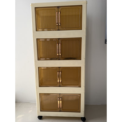 Storage Boxes with Lids 3 Tier Chest of Drawers Easy Assembly Plastic Storage Bins for Living Room Bedroom Kitchen Hallway Office