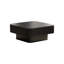 Table basse en placage de bois massif avec rangement rabattable, carré 31,5 po, noir profond