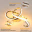 Golden 2-Light Clover Flush Mount