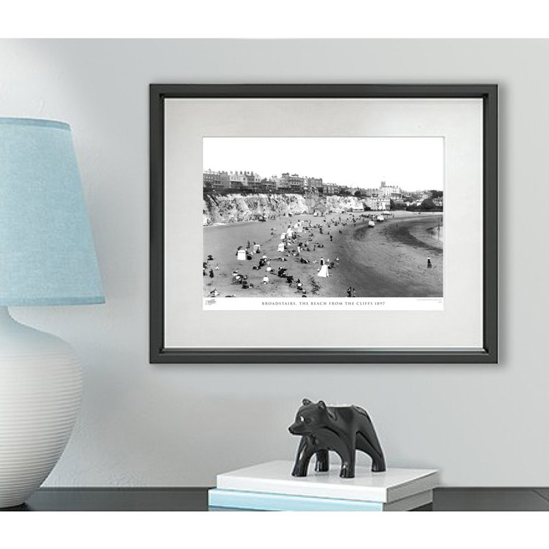 Broadstairs, The Beach From The Cliffs 1897 - Single Picture Frame Print, 40cm H x 50cm W x 2.3cm D