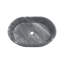 Bathroom Vessel Sink Made From Gray Natural Marble, Unique Pattern, Smooth Surface, Spacious Basin Hand - Finished,