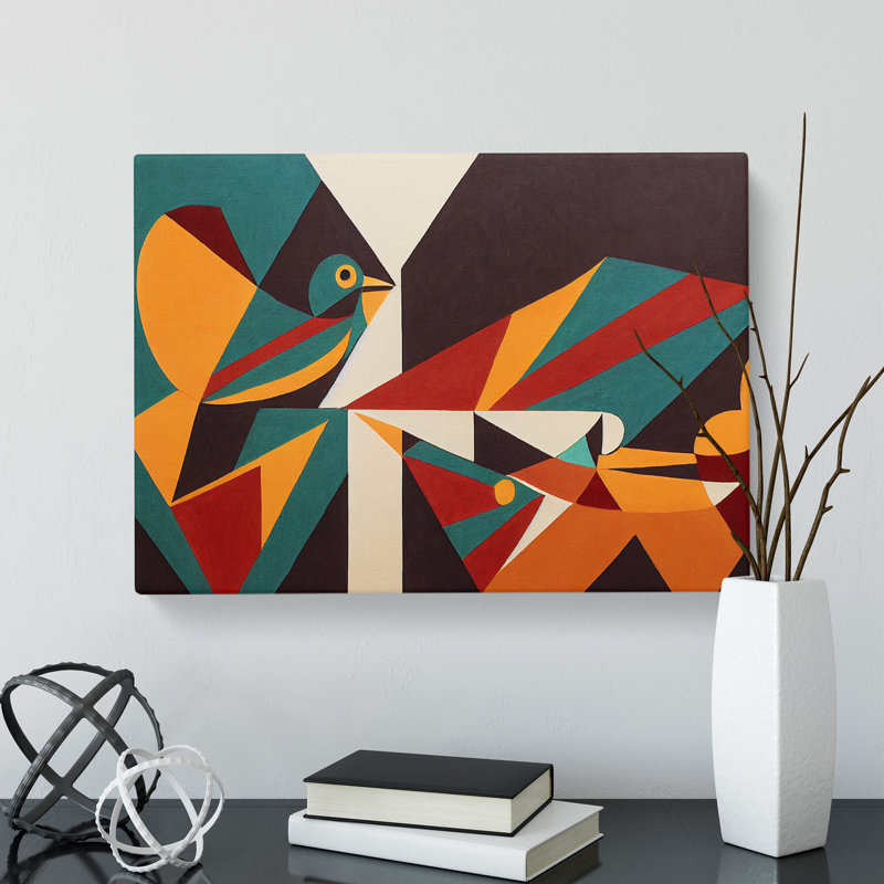 Staggering Abstract Bird - Wrapped Canvas