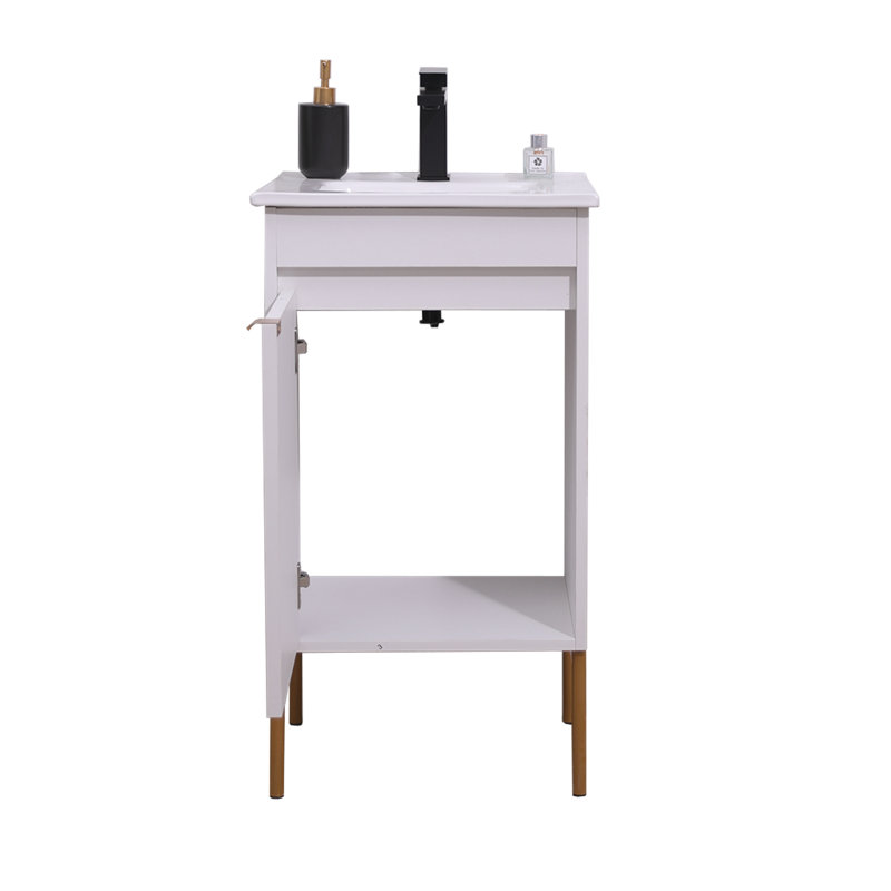Ensemble de meuble-lavabo simple blanc 18 po