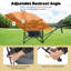 Chaise longue de camping inclinable réglable avec repose-pieds amovible-108791167