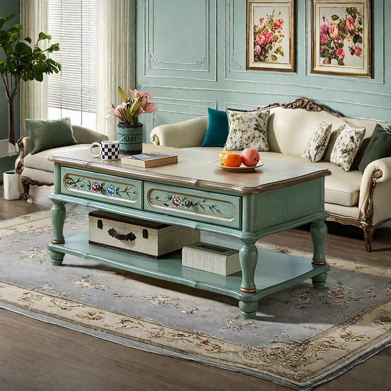American-style painted coffee table