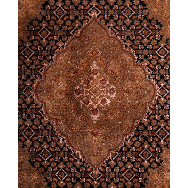Overdyed Hand-Knotted Wool Modern-Contemporary Brown Area Rug 6' 7" x 9' 10"