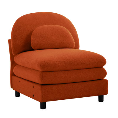 Chaise d'appoint, fauteuil sans accoudoirs avec coussin