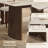 70.8 Inch Rectangular Dining Table Set with 6 Upholstered Chairs, Modern Stone Top Dining Table, Natural Walnut Tone Legs Dining Room Furniture for Kitchen Dining Area