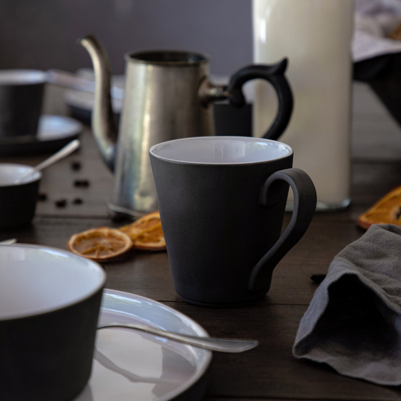Lagoa Handmade Stoneware Coffee Mug, White