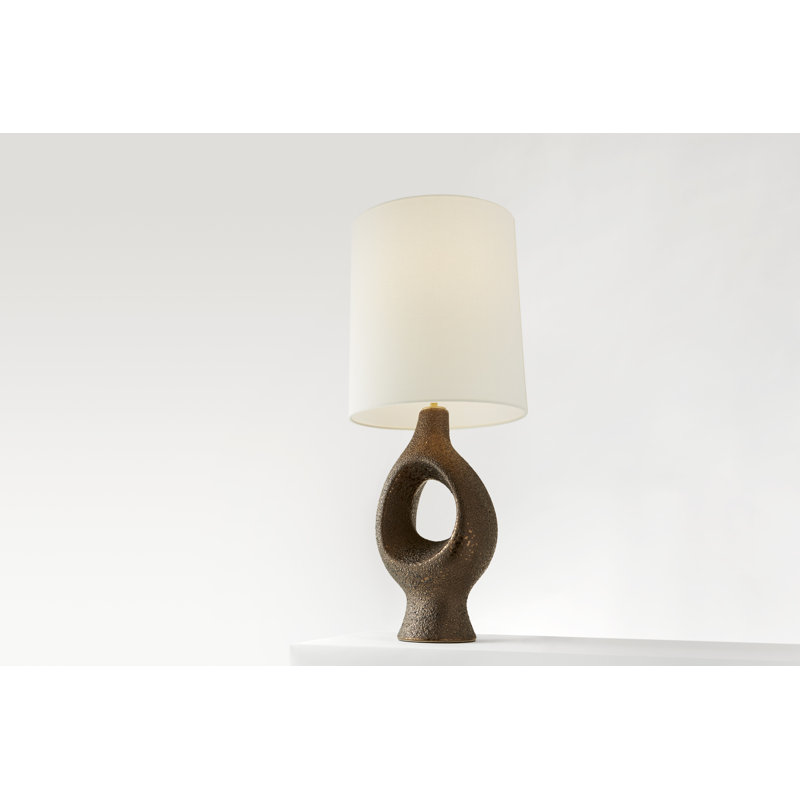 AERIN Capra Medium Table Lamp, Chalk Burnt Gold