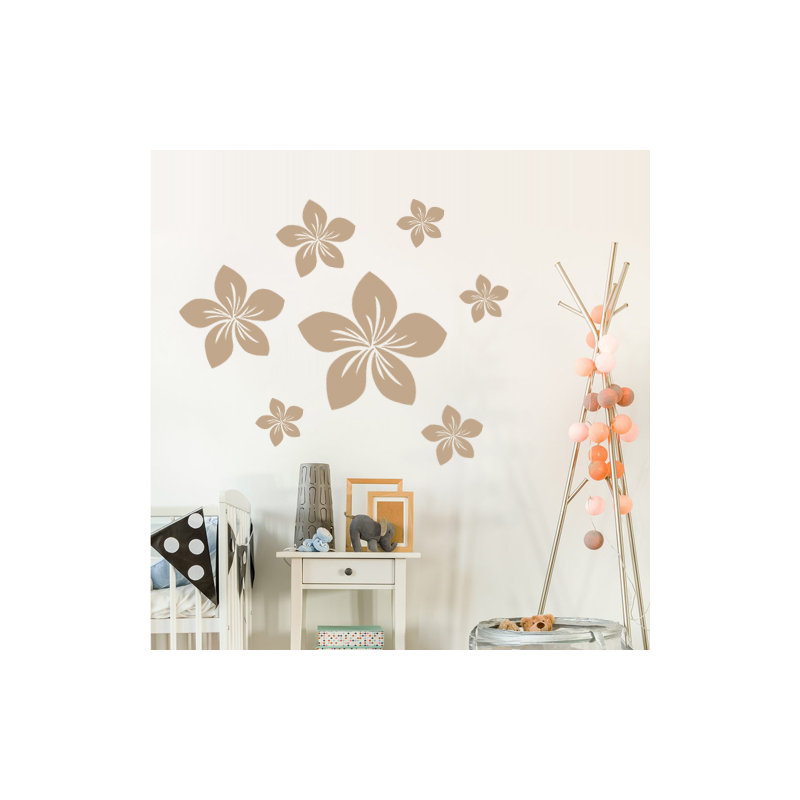 Plants & Flowers Wall Decal, 34cm H x 40cm W x 0.2cm D