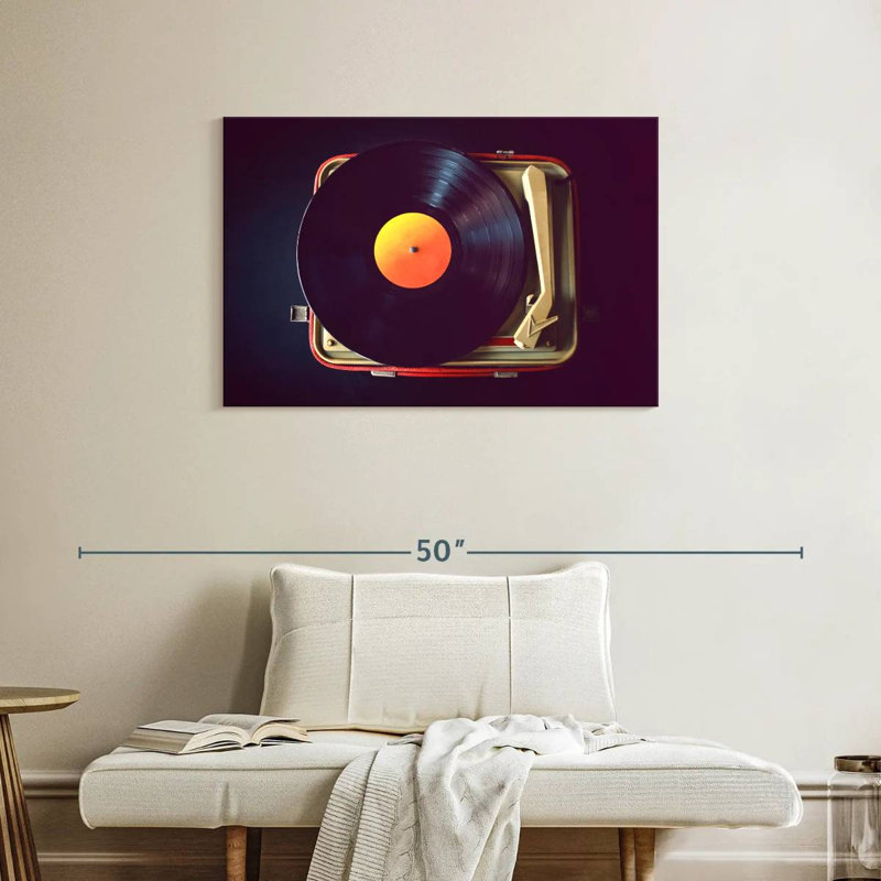 Compact Record Player, 24" H x 36" W