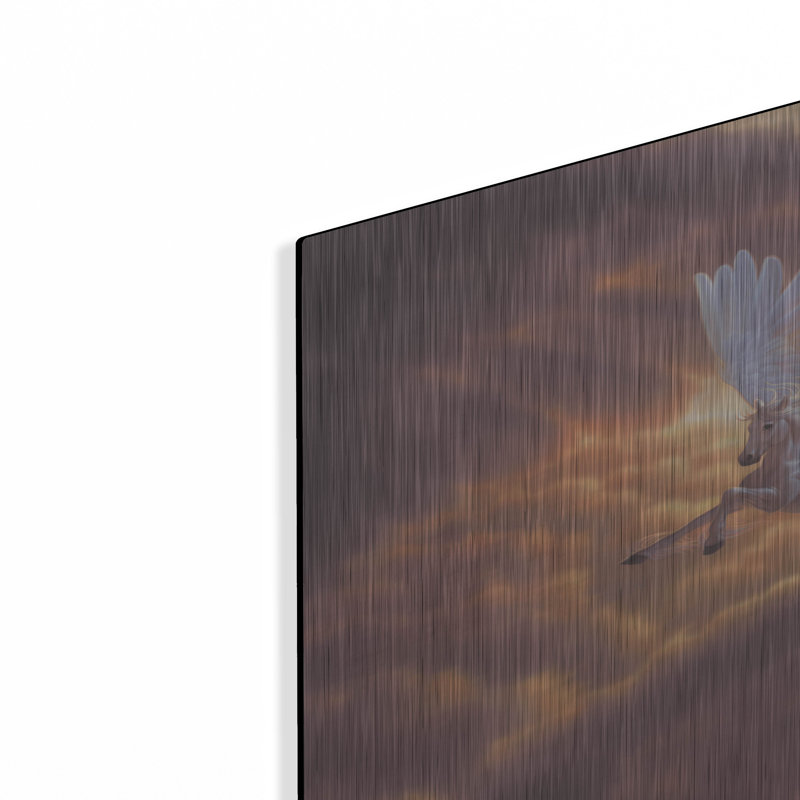 «Pegasus, Spirit of the Sky 2» par Kirk Reinert, art mural en métal, H 16 po x l 24 po