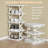 Iya 5 Tier Foldable Shoe Rack, Space-Saving Vertical Shoe Rack Organizer, Narrow Free-Install Shoe Storage Shelf for Small Space Saving, Entryway, Closet, Mudroom-1142300975