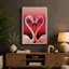Heart of Flamingos Modern 1 Piece Wrapped Canvas Wall Art-505486549-505486552