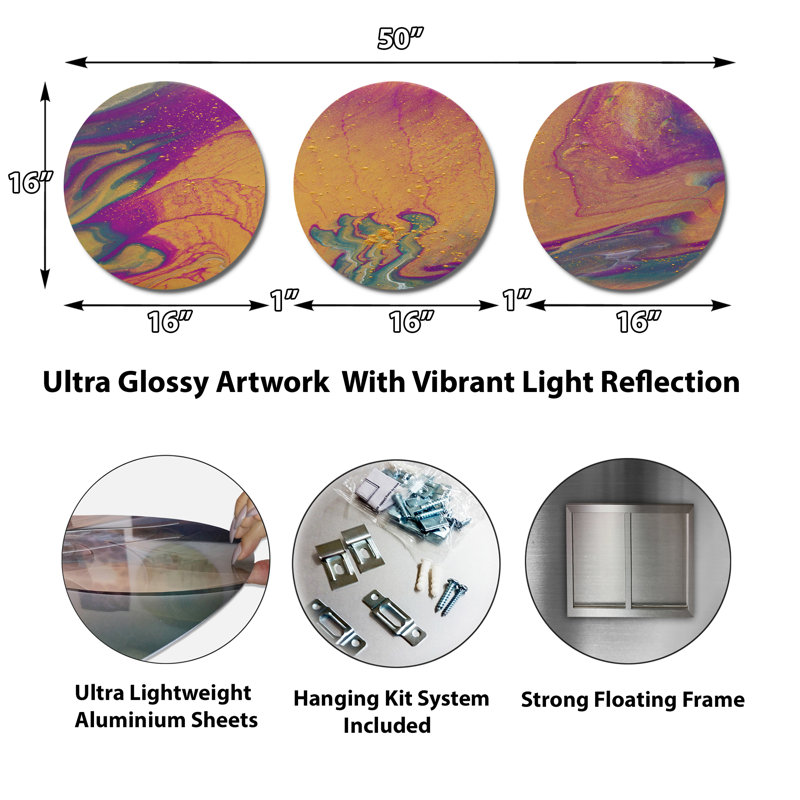 Modern Abstract Wall Decor on Metal